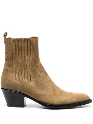 Buttero 55mm suede ankle boots - Brown