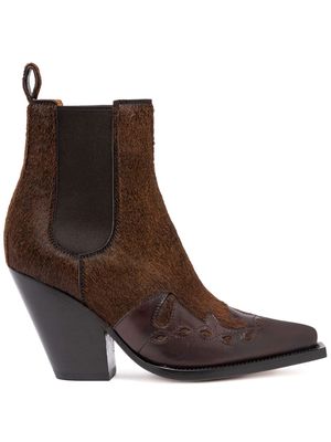 Buttero 90mm leather boots - Brown