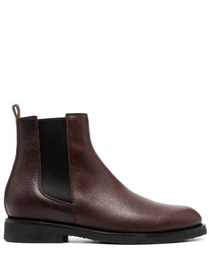 Buttero ankle-length leather boots - Brown