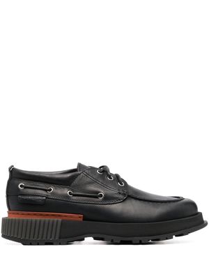 Buttero chunky two-tone boat-shoes - Black