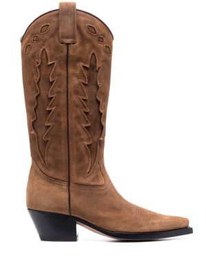 Buttero knee-length cowboy boots - Brown