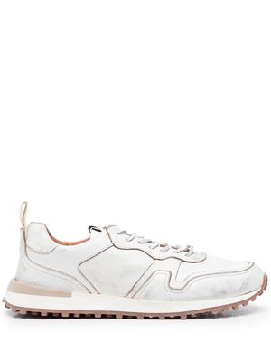 Buttero lace-up calf-leather sneakers - White