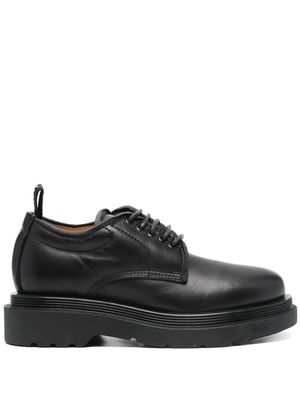 Buttero lace-up leather loafers - Black