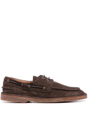 Buttero lace-up suede boat shoes - Brown
