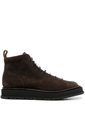 Buttero lace-up suede boots - Brown