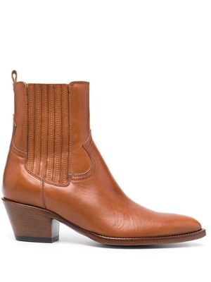 Buttero leather ankle boots - COGNAC