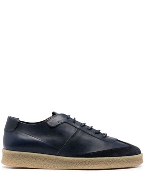 Buttero round toe leather sneakers - Blue