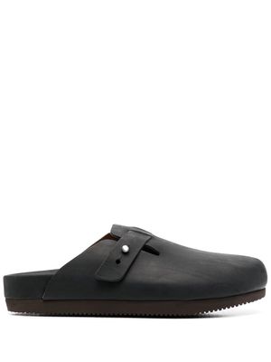 Buttero slip-on leather clog sandals - Black