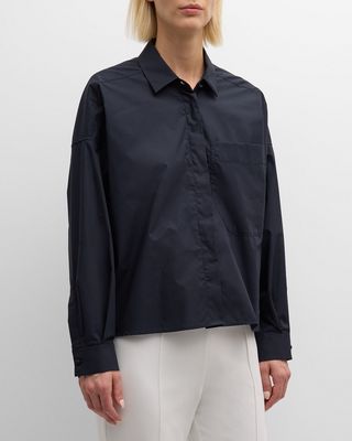 Button-Down Cotton Poplin Shirt