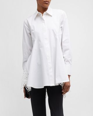 Button-Down Lace-Back Tunic
