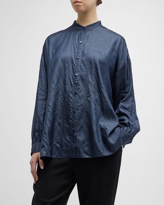 Button-Down Silk Tussah Shirt