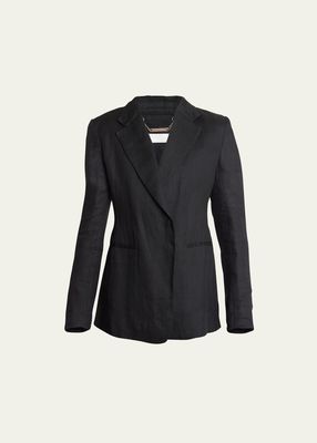 Buttonless Tailored Voile Jacket