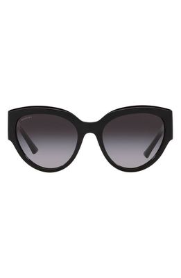 BVLGARI 55mm Gradient Butterfly Sunglasses in Black