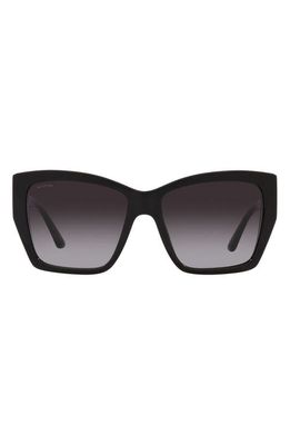 BVLGARI 57mm Square Sunglasses in Black