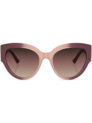 Bvlgari cat-eye frame sunglasses - Brown