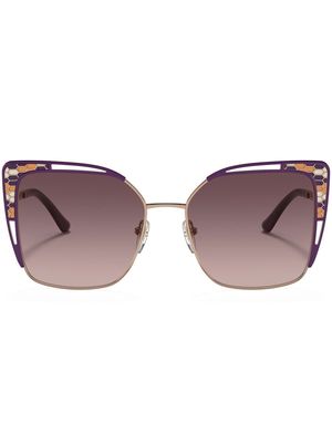 Bvlgari enamel-detail cat-eye sunglasses - Pink