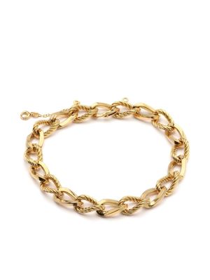 Bvlgari Pre-Owned 1950s 18kt yellow gold Boucheron gourmet link bracelet