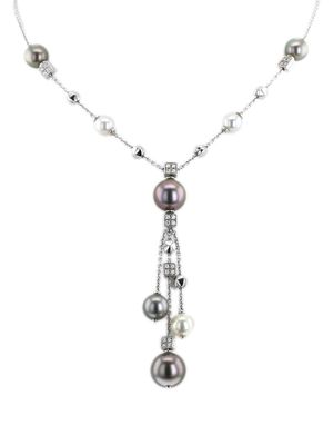 Bvlgari Pre-Owned 2010 pre-owned white gold Lucéa pearl necklace - Silver