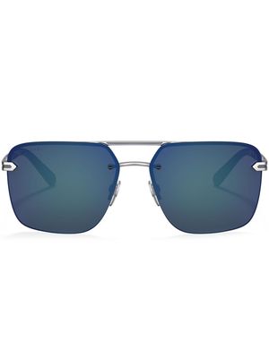 Bvlgari square-frame double-bridge sunglasses - Grey