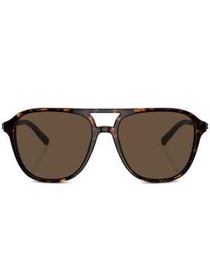 Bvlgari square-frame tinted-lenses sunglasses - Brown