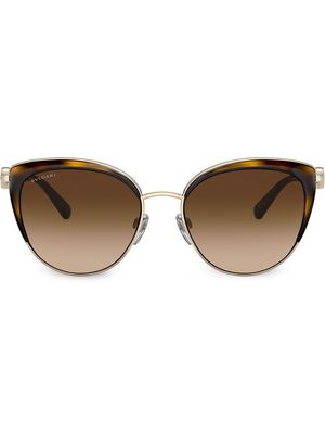 Bvlgari tortoiseshell framed sunglasses - Brown