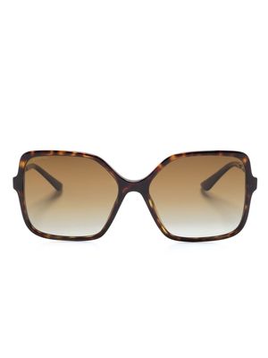 Bvlgari tortoiseshell oversized-frame sunglasses - Brown