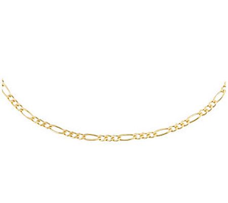 By Adina Eden 14K Gold Plated Figaro Choker Nec lace