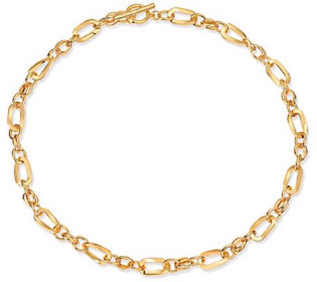by Adina Eden 14K Gold Plated Open Link Toggle Necklace