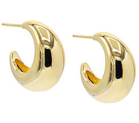 by Adina Eden 18K Gold Plated 7/8" Chunky Hoop Earrings