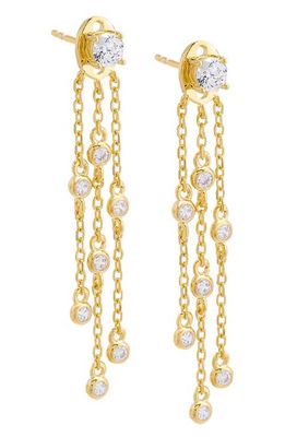 BY ADINA EDEN Crystal Multistrand Ear Jackets in Gold