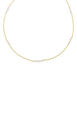 BY ADINA EDEN Pearl Cluster Chain Necklace in Pearl White