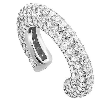 by Adina Eden Sterling Silver Jumbo Pave Ear Cu ff