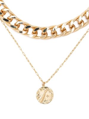 By Alona Helena curb chain pendant necklace - Gold