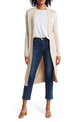 BY DESIGN Tribec Knee Length Cardigan in Oatmeal