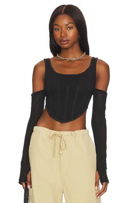 BY.DYLN Aria Corset Top in Black