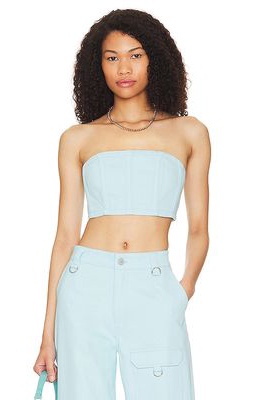 BY.DYLN Cooper Crop Top in Baby Blue