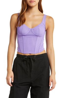 BY. DYLN Kane Underwire Mesh Corset Top in Lilac