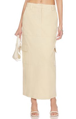 BY.DYLN Laikon Cargo Maxi Skirt in Beige