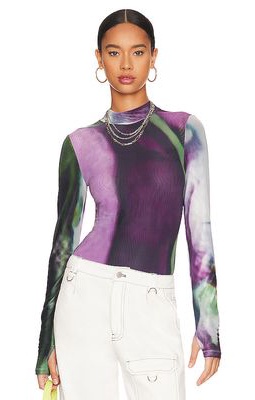BY.DYLN Phoenix Bodysuit in Purple