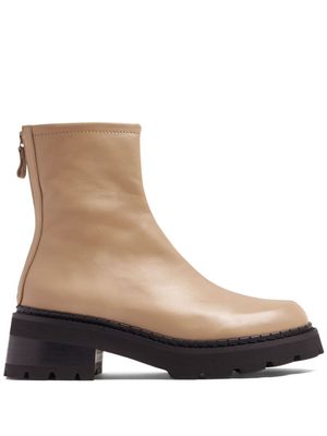 BY FAR Alister leather ankle boots - Neutrals