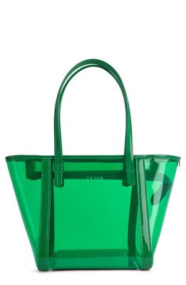By Far Bar Transparent Tote in Clover Green