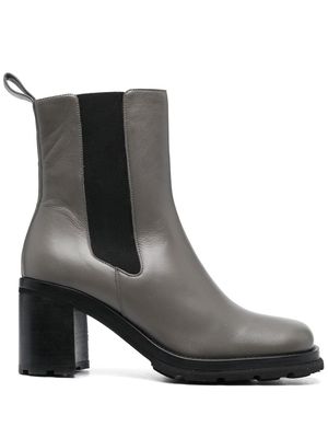 BY FAR block-heel ankle boots - Grey