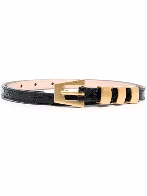 BY FAR buckle-fastening leather belt - Black