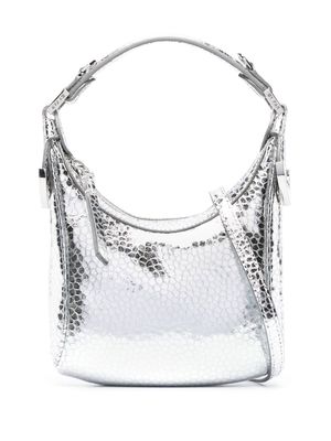 BY FAR Cosmo metallic top-handle bag - Silver