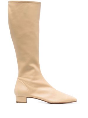 BY FAR Edie Kraft nappa leather 30mm boots - Neutrals
