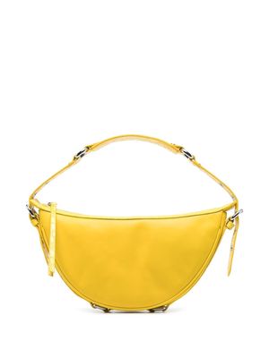 BY FAR Gib crocodile-embossed shoulder bag - Yellow