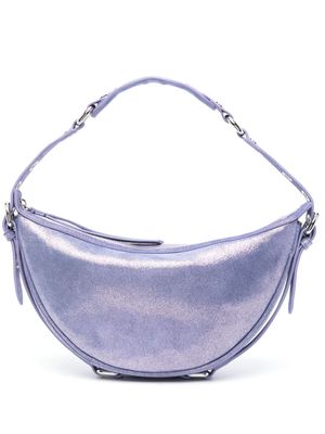 BY FAR Gib lamé leather shoulder bag - Purple
