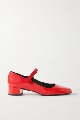 BY FAR - Ginny Patent-leather Mary Jane Pumps - Red