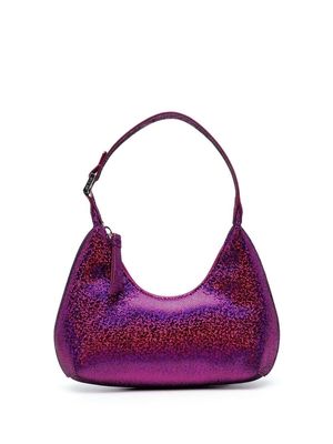 BY FAR glitter-detail shoulder bag - Pink