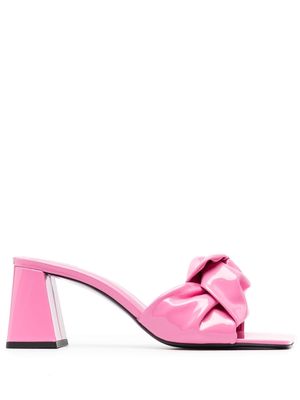 BY FAR knot-detail mules - Pink